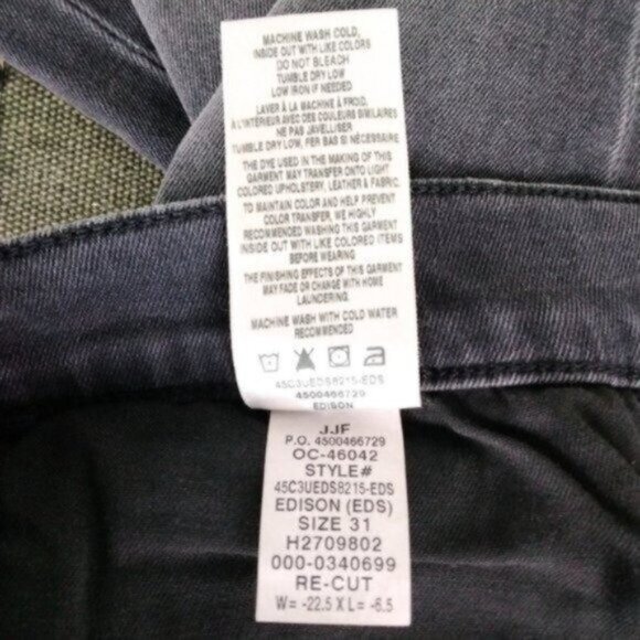 Joe's Jeans Men's The Asher Slim Fit Jeans Gray Size 31 - Picture 4 of 5